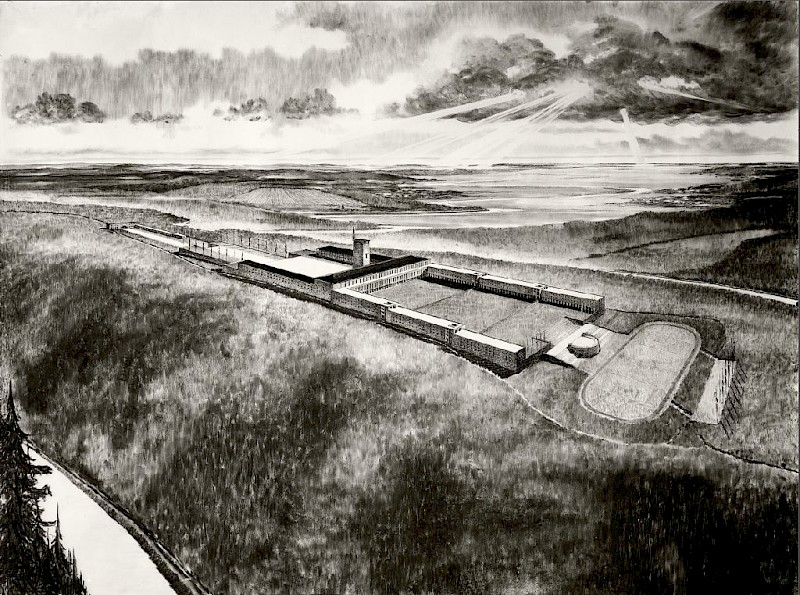 Die Baupläne standen fest, doch 1936 kam das Projekt durch die Westwallbaumaßnahmen zum Erliegen.