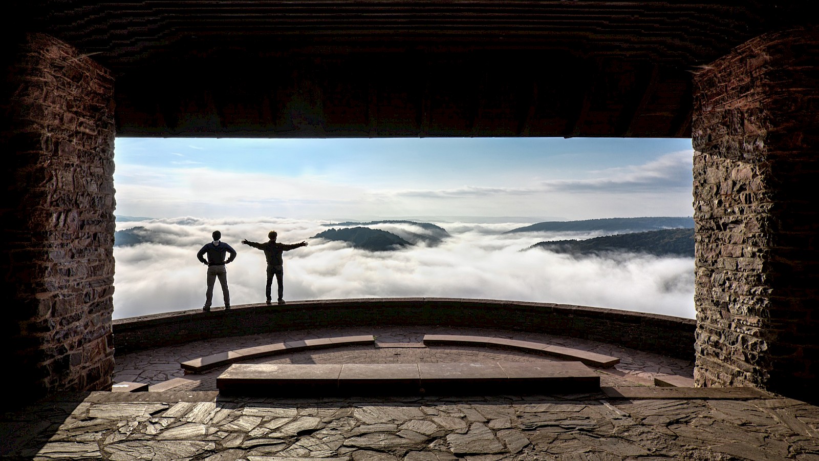 Blick auf die Saarschleife von der Cloef